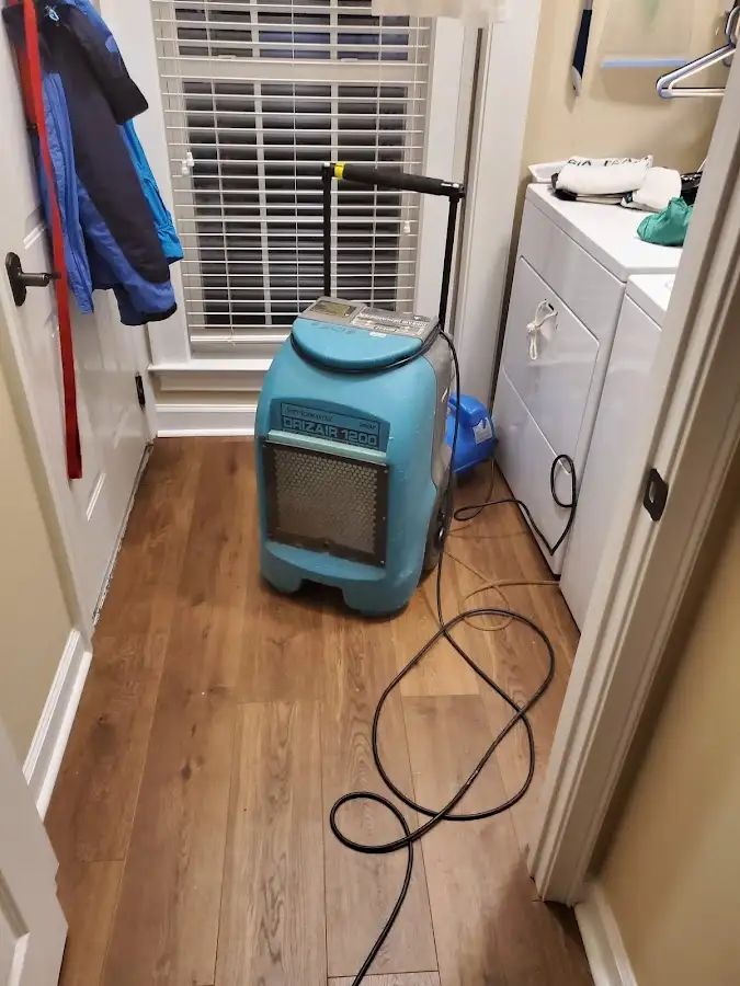 Commercial dehumidifier deployed for Flood Damage Cleanup in Clarence